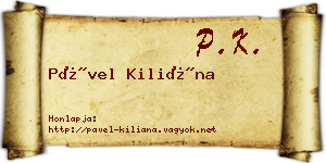 Pável Kiliána névjegykártya